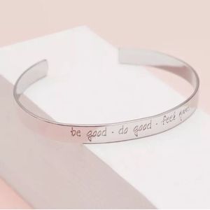 NWT Samantha Faye Inspiration Cuff Bracelet - Be Good Do Good Feel Good